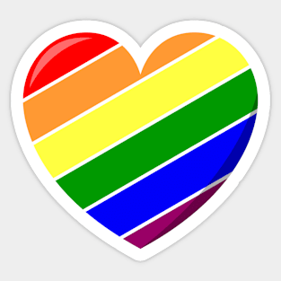 Rainbow heart Sticker